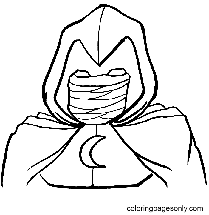 Moon Knight Marvel Coloring Page