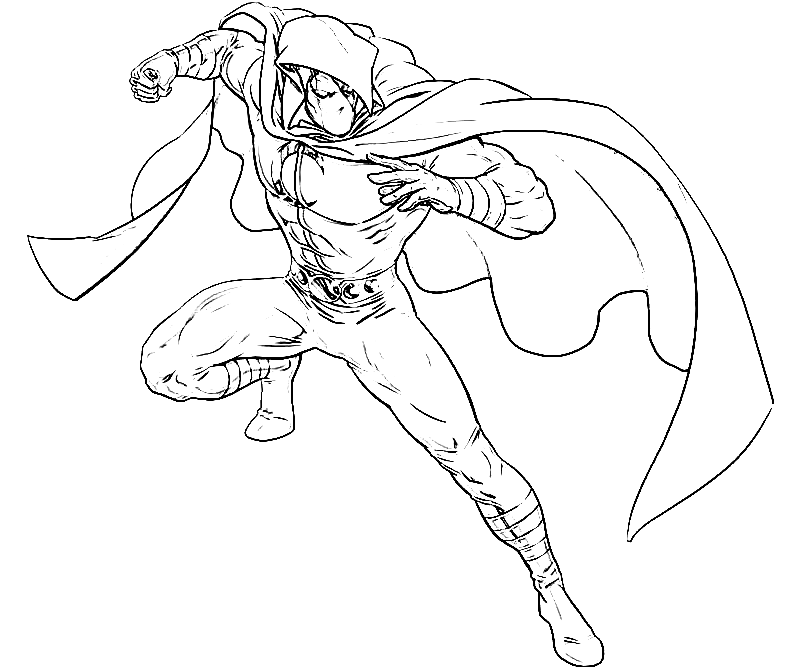Moon Knight Coloring Page Free Printable Coloring Pages