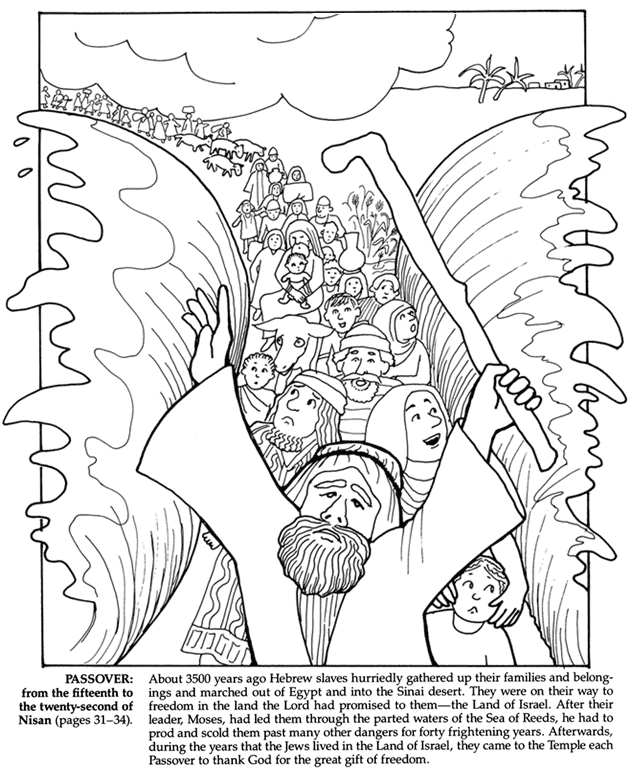 Moses and the Passover Coloring Pages