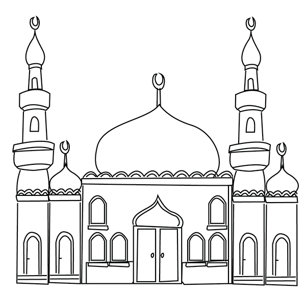 560 Coloring Pages Mosque  Latest