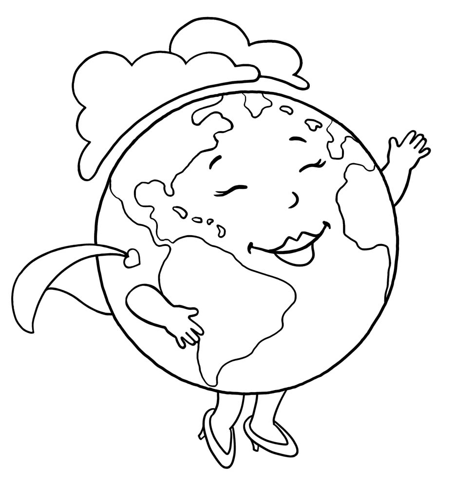 Mother Earth Day Coloring Page