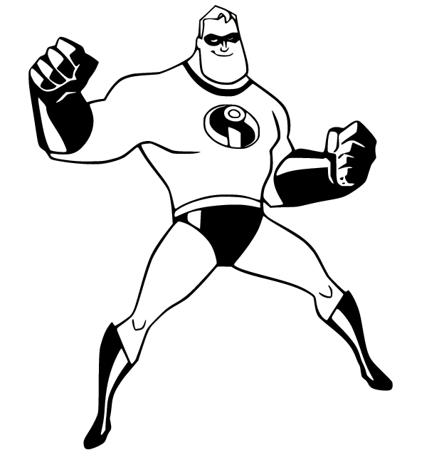 Mr Incredible Coloring Page