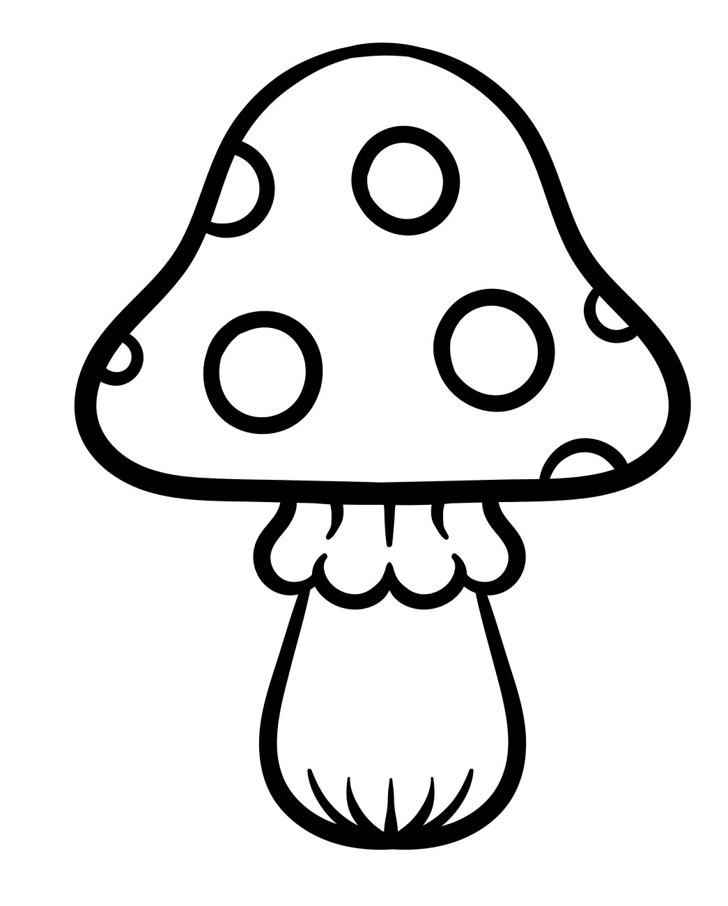 Mushroom for Childrens Coloring Pages