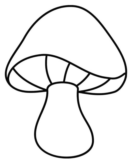 Mushrooms Free Printable Coloring Page
