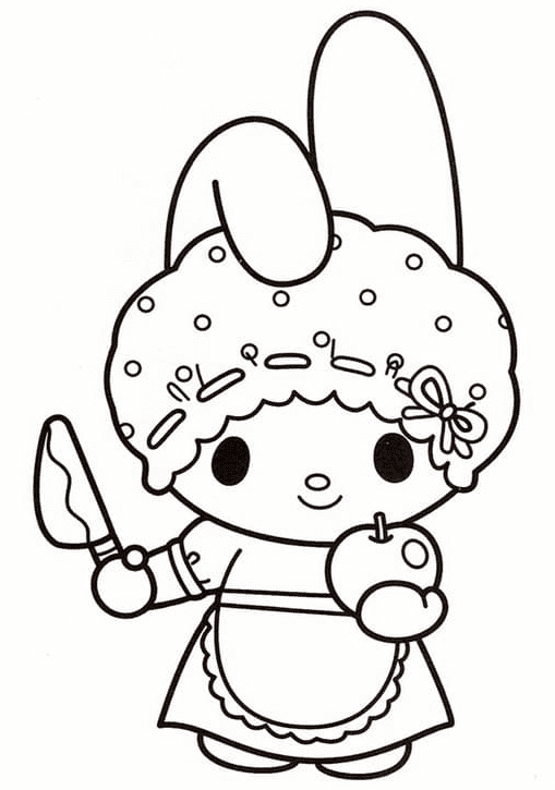 My Melody Mama Coloring Pages