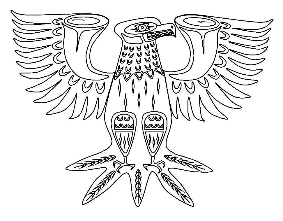 Símbolo del águila nativa americana de los nativos americanos
