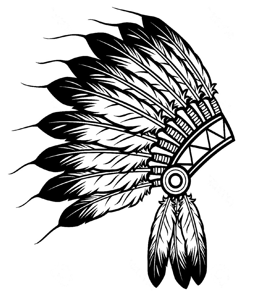 Chapeau de plumes amérindien de Native American