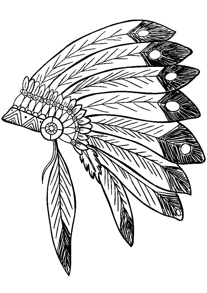 Coiffe de plumes amérindiennes de Native American