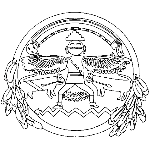 Mandala der amerikanischen Ureinwohner von Indianer