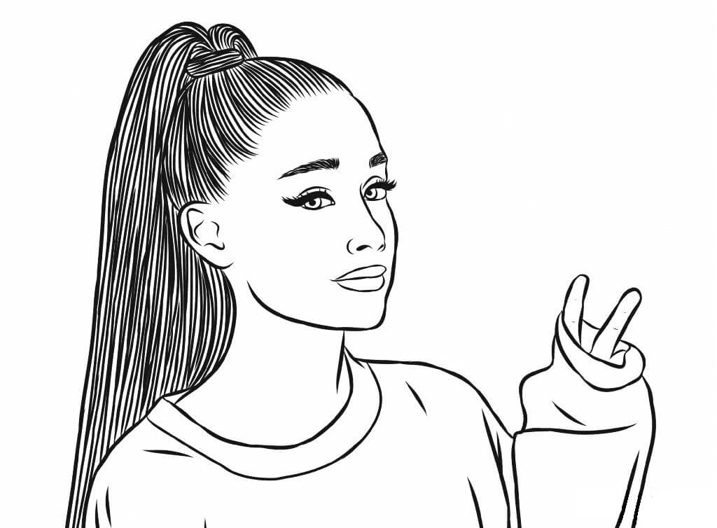 Nice Ariana Grande Coloring Pages