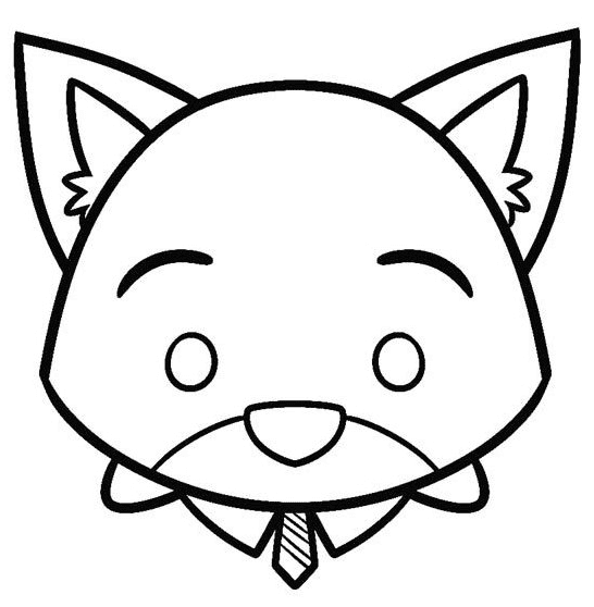 Nick Wild Tsum Tsum Coloring Pages