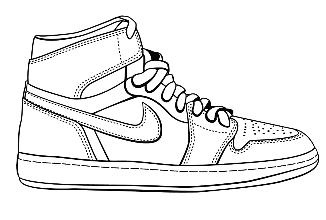 Nike Shoe Free Coloring Page