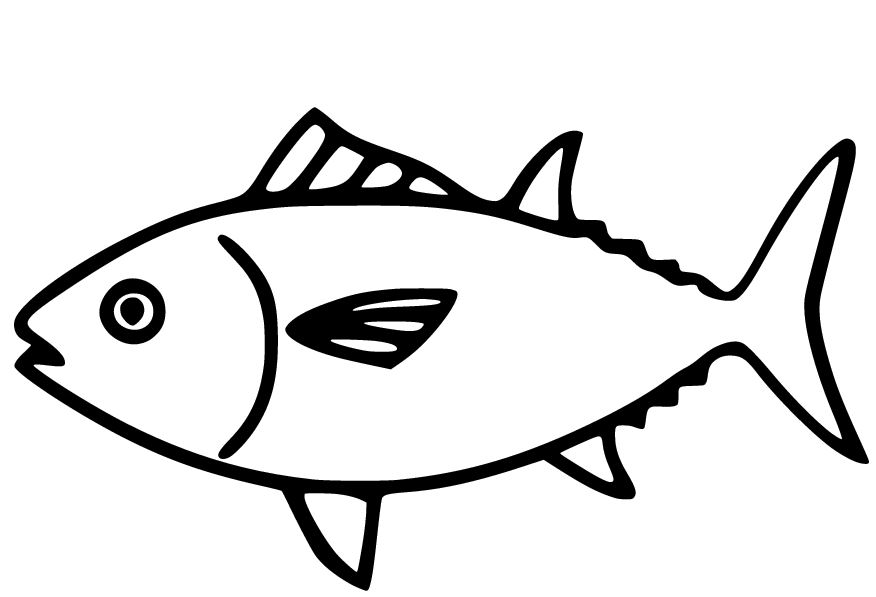 Northern Bluefin Tuna Coloring Page