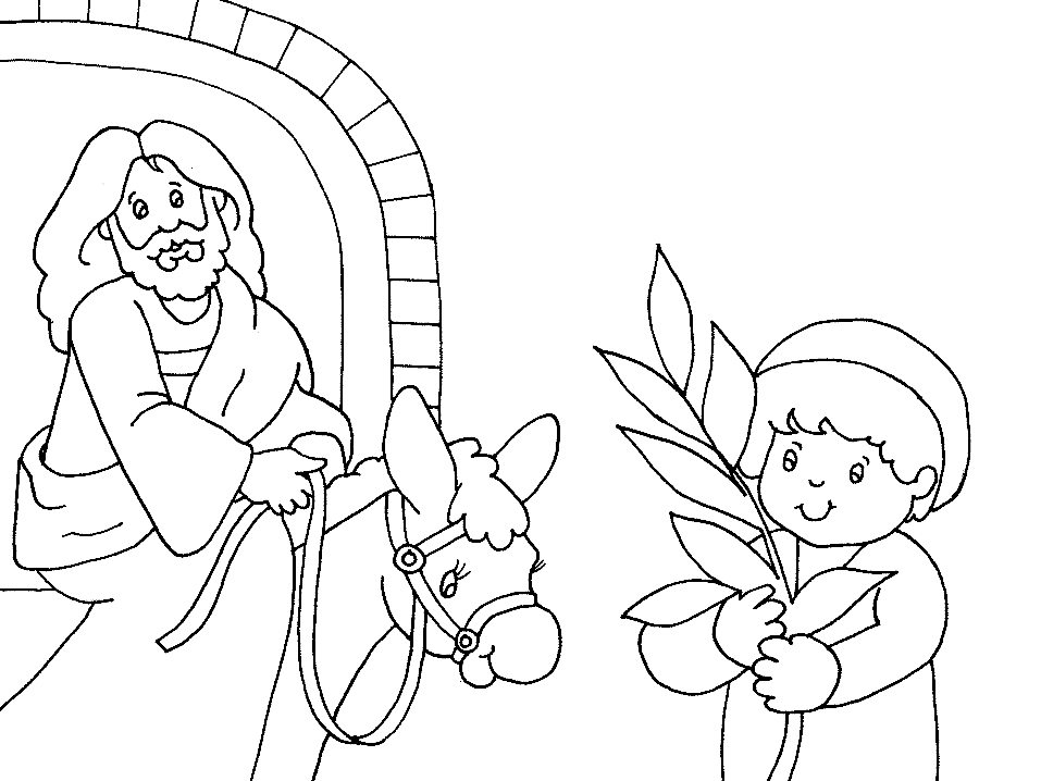 Palm Sunday Free Coloring Page
