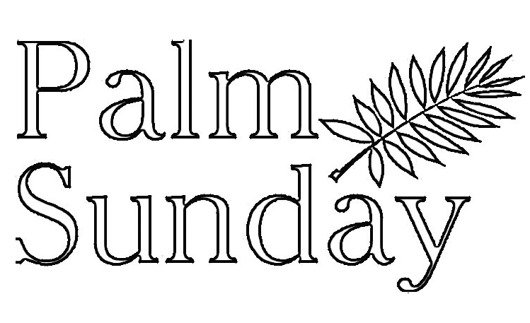 Palm Sunday Poster Coloring Page