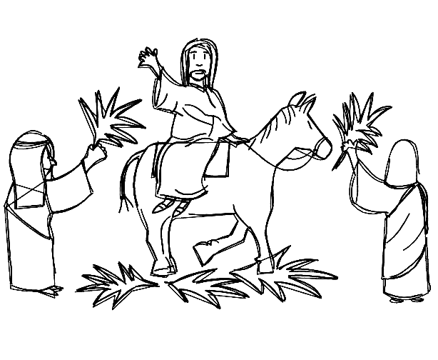 childrens coloring pages for palm sunday