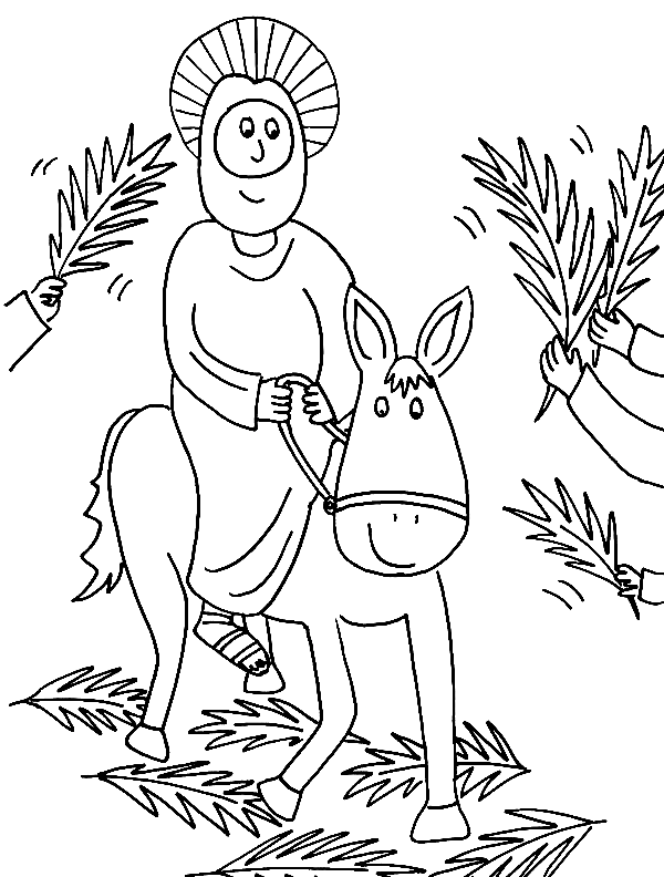 Palm Sunday Printable Coloring Page
