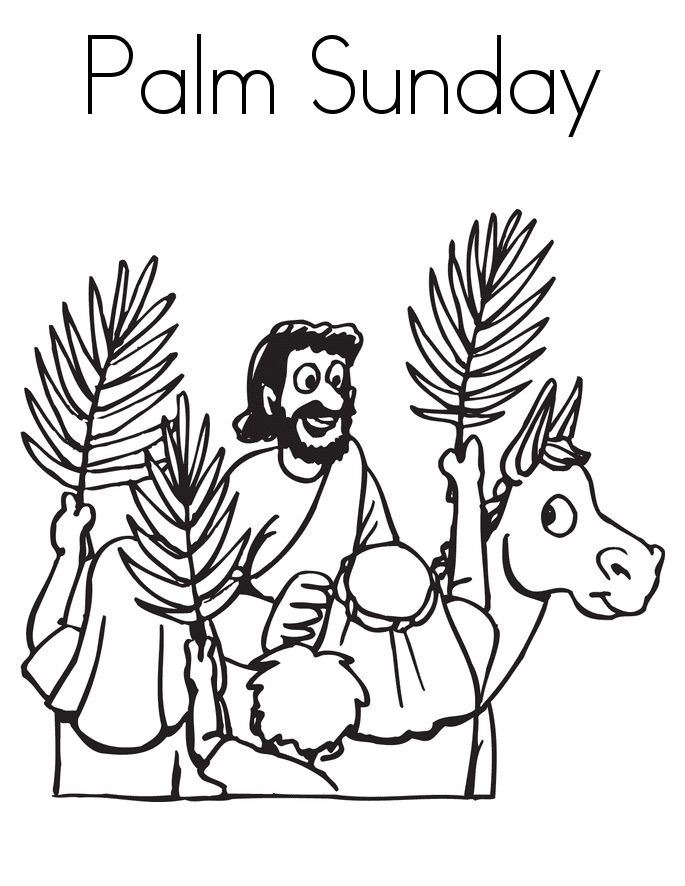 Palm Sunday Sheets Coloring Pages