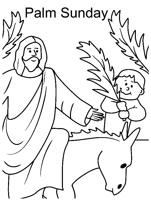 Palm Sunday to print Coloring Page