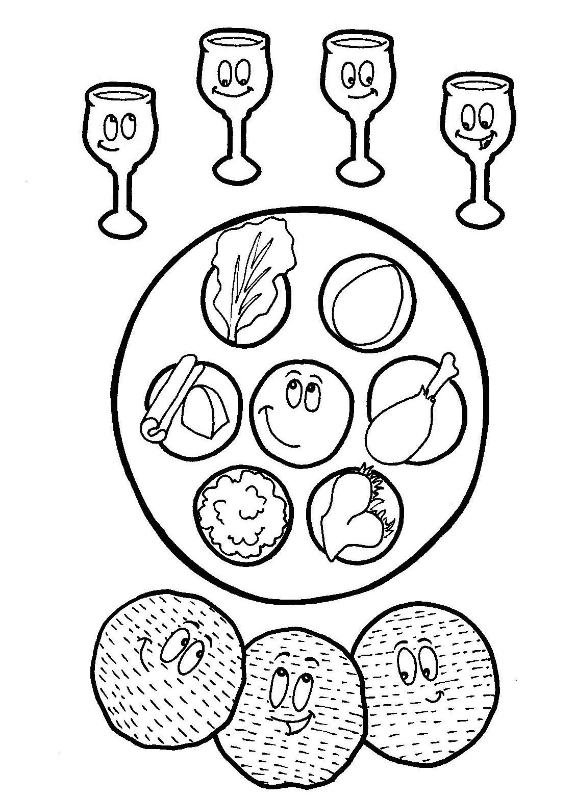 Passover Sheets Printable Coloring Page