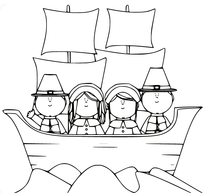 Pellegrini sul Mayflower per bambini da Mayflower