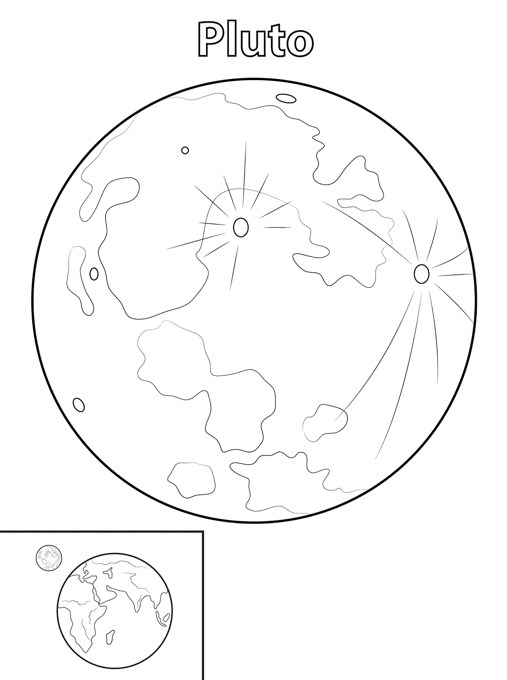 Pluto Planet Coloring Page