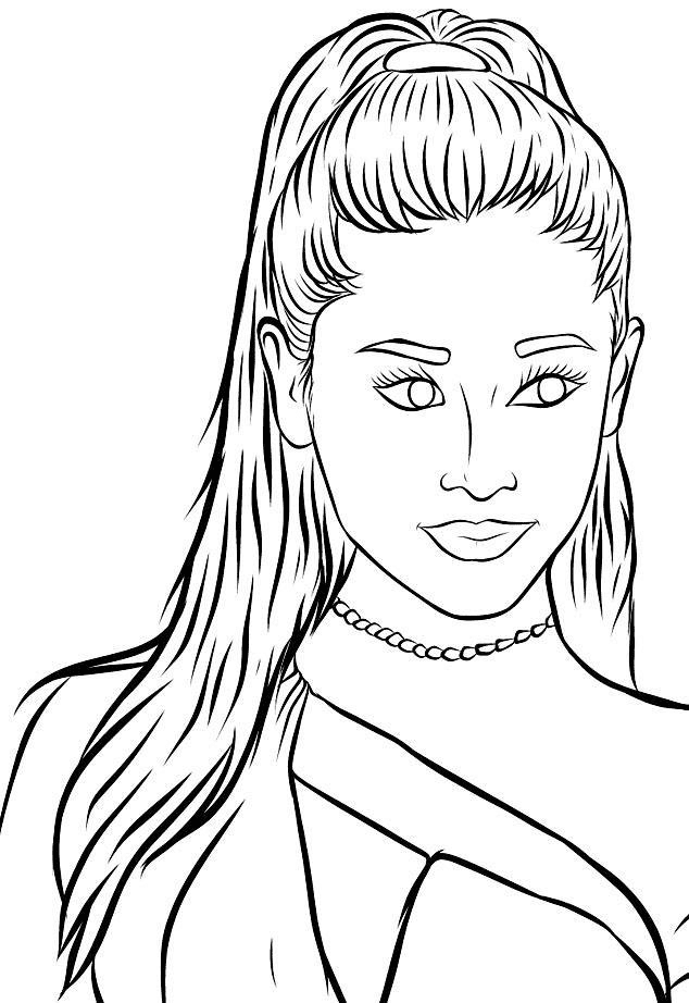 Ariana Grande Coloring Pages - Coloring Pages For Kids And Adults