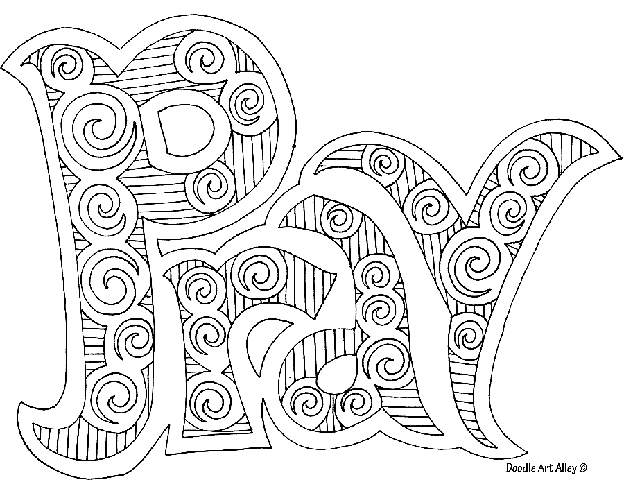 Pray Free Printable Coloring Pages