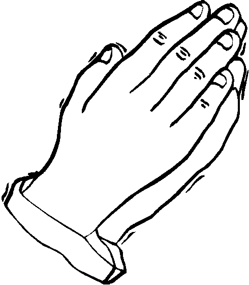 Coloriage mains qui prient