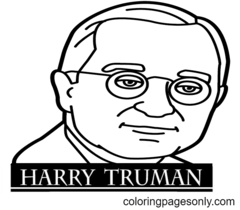 صفحات تلوين الرئيس هاري إس ترومان