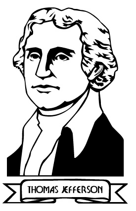 President Thomas Jefferson Afdrukbaar van Thomas Jefferson
