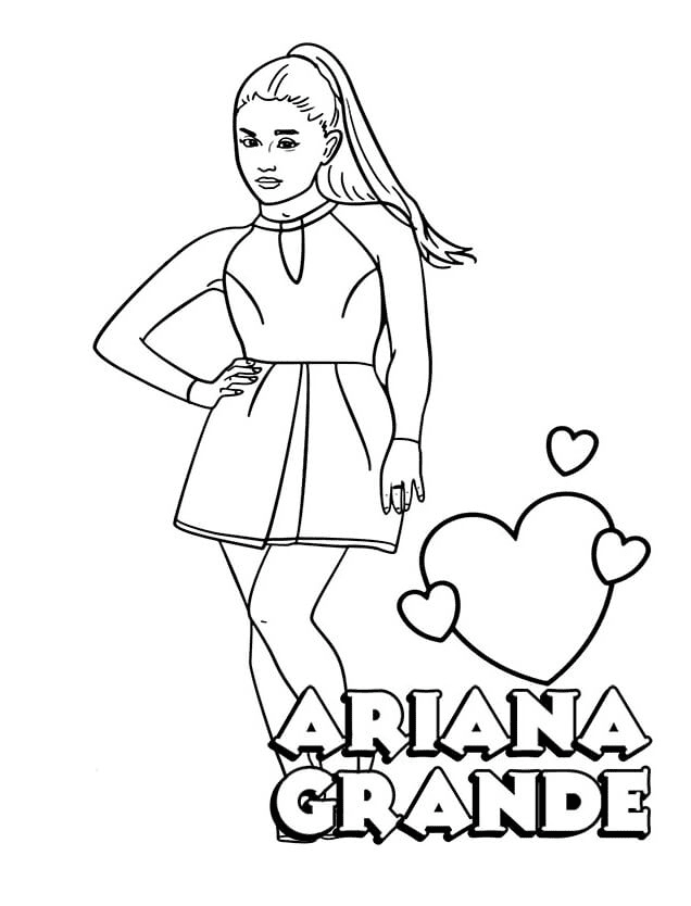Pretty Ariana Grande Coloring Pages