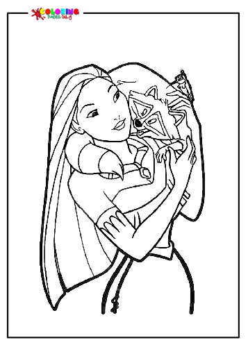 Pocahontas and Sleeping beauty coloring pages: Colorful Disney world ...