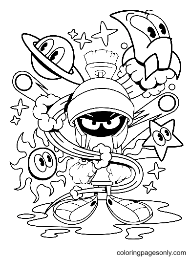 Print Marvin the Martian Coloring Page