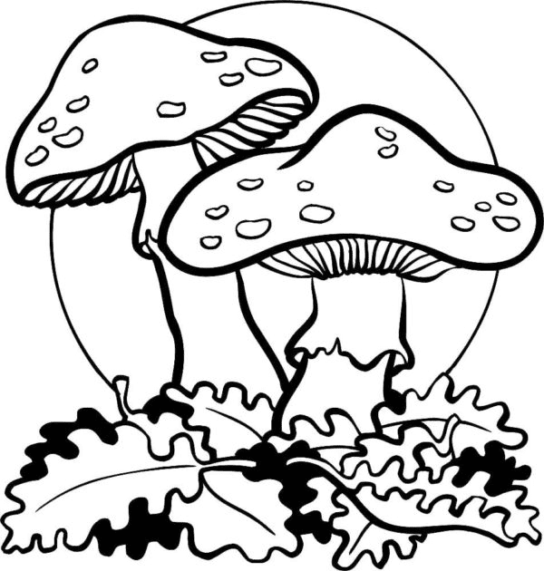 Imprimir seta para niños de Mushroom