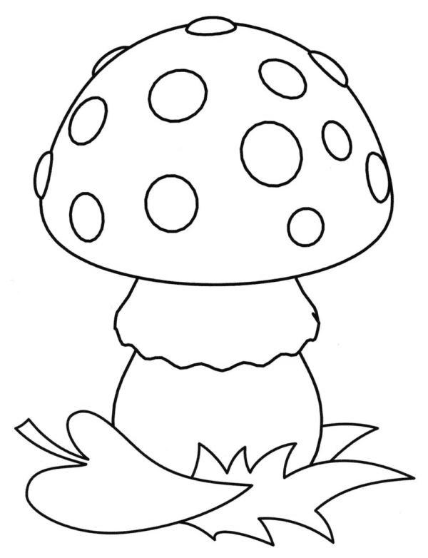 Print Mushroom Coloring Page