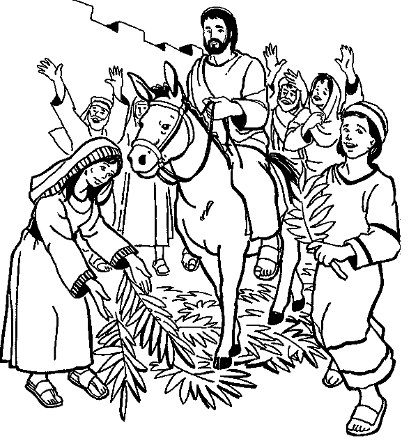 Print Palm Sunday Coloring Pages