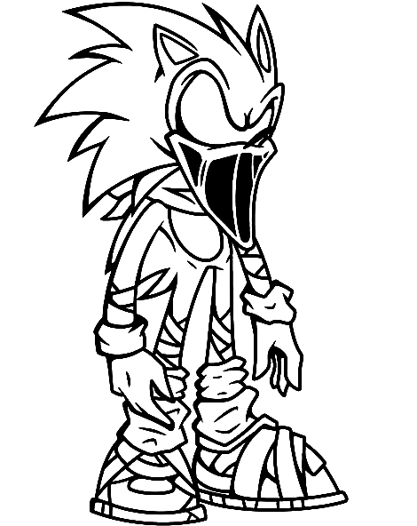 sonic exe o so para imprimir , desenho sonic exe o so