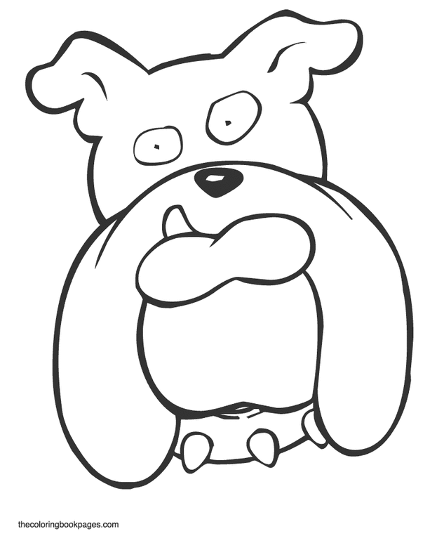 Dibujo de cabeza de bulldog para colorear imprimible