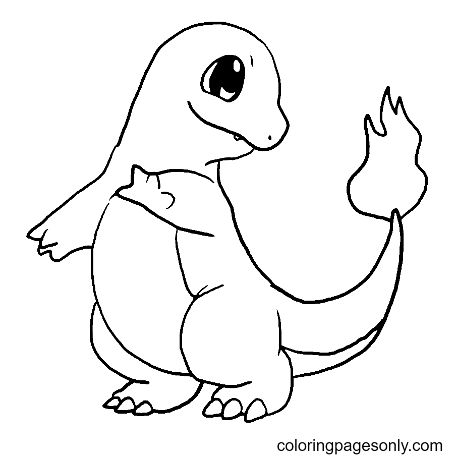 Printable Charmander Free Coloring Pages