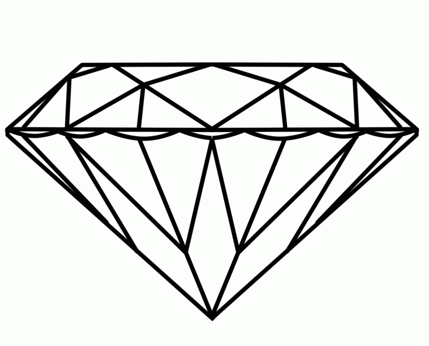 Pagina da colorare di diamanti stampabile