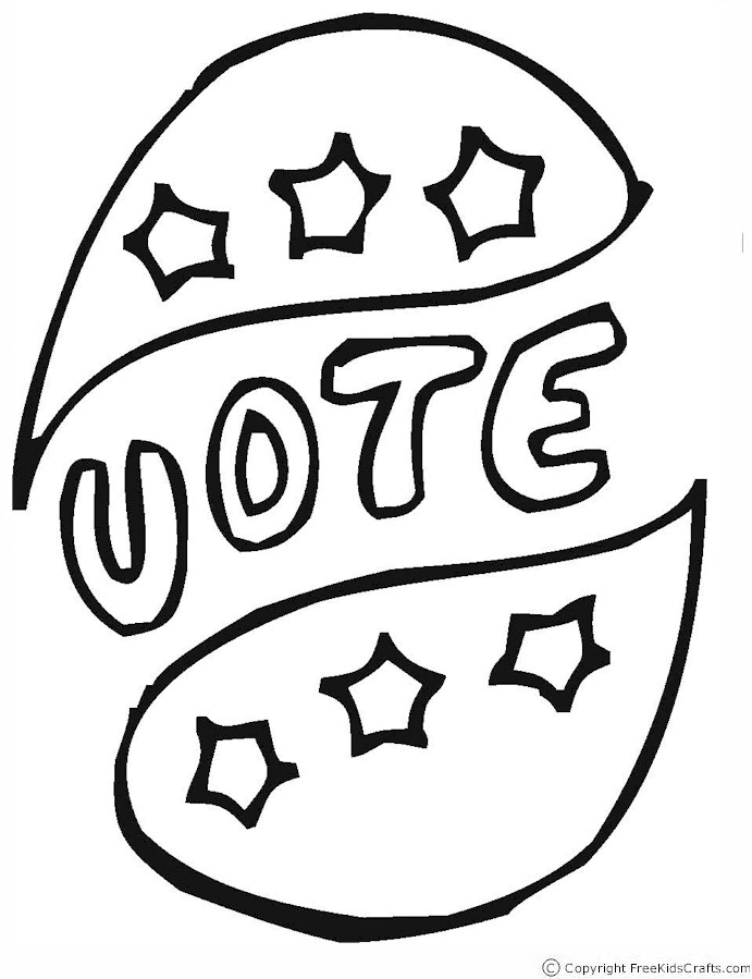 Printable Election Day Coloring Page