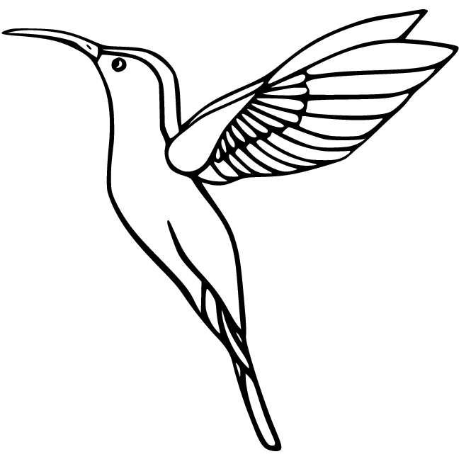 Druckbarer Kolibri von Hummingbird