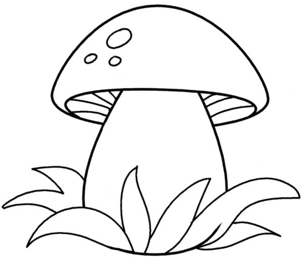 Printable Mushroom Free Coloring Page