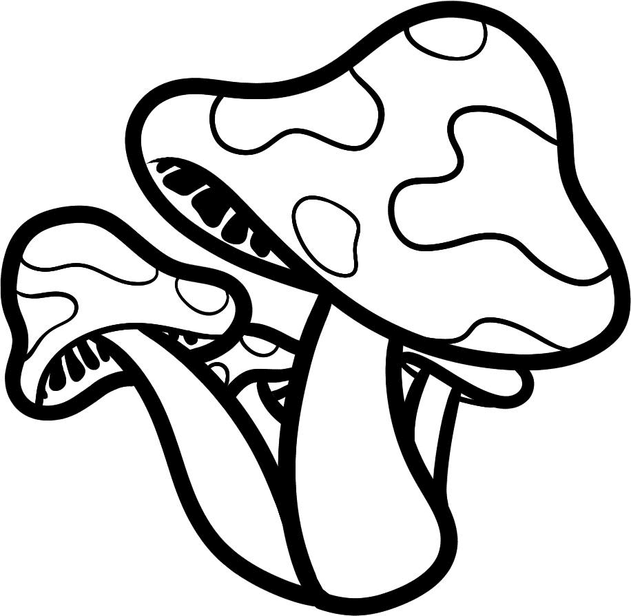 Printable Mushroom For Kids Coloring Pages