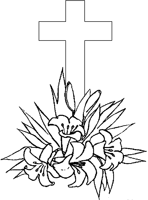 Printable Religious Easter Cross Coloring Pages