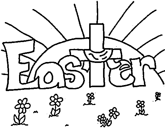 Printable Religious Easter Coloring Page