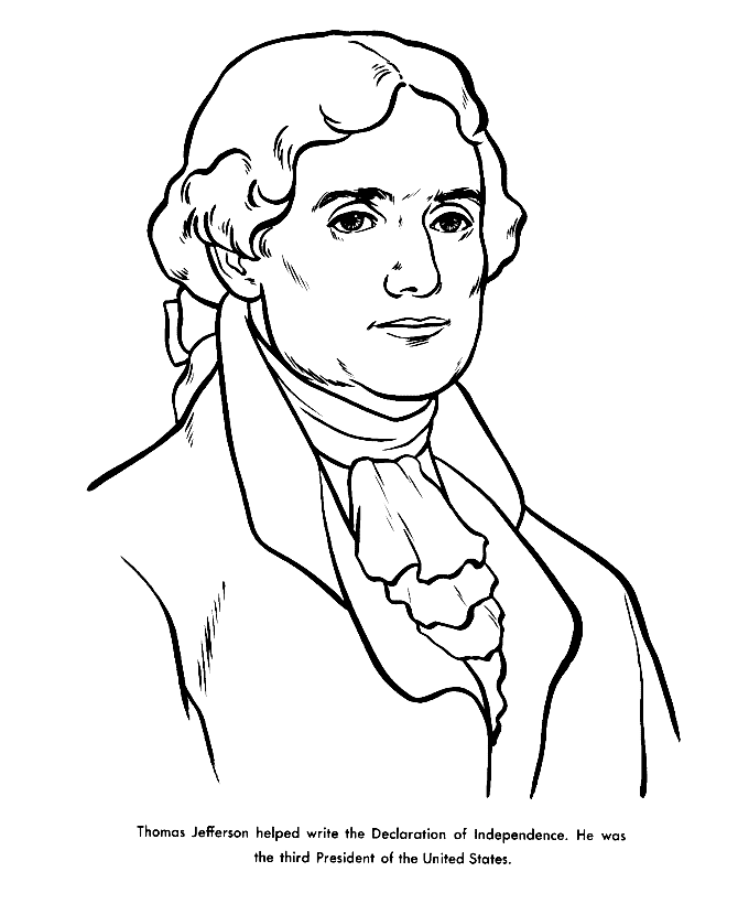 Coloriage Thomas Jefferson à imprimer