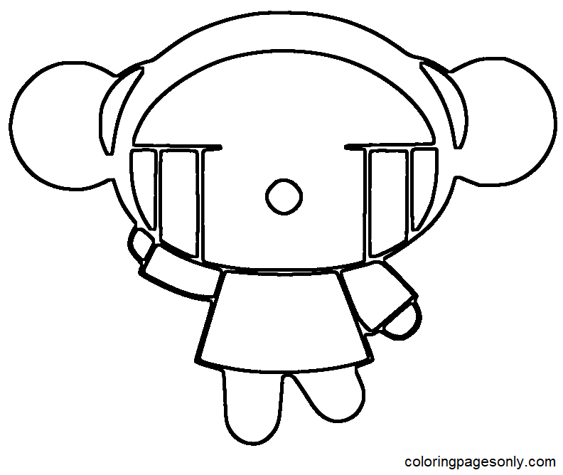 Pucca Crying Coloring Page