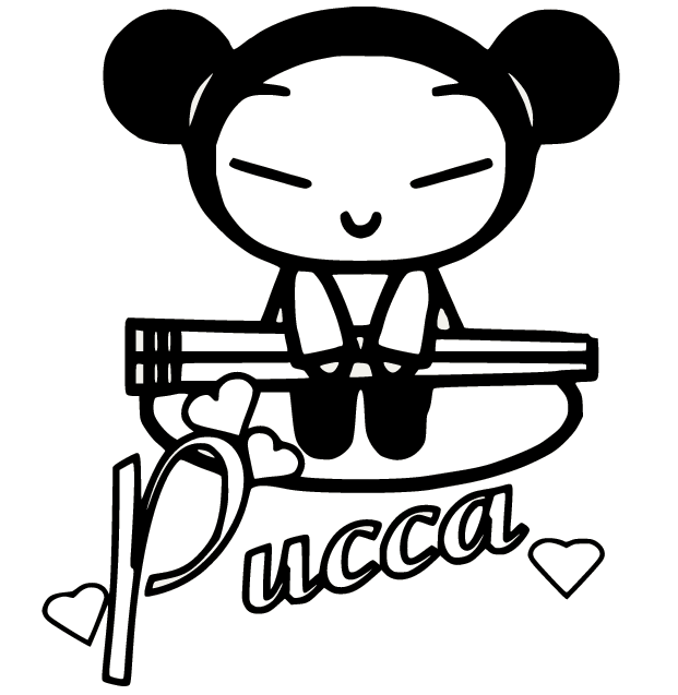 Pucca with the Title Coloring Pages